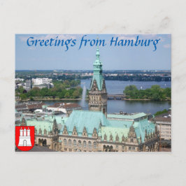 Cartão Postal Hamburgo Townhall
