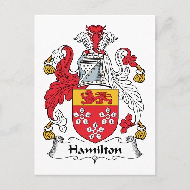 Cartão Postal Hamilton Family Crest (Frente)