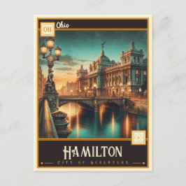 Cartão Postal Hamilton, Ohio | Vintage