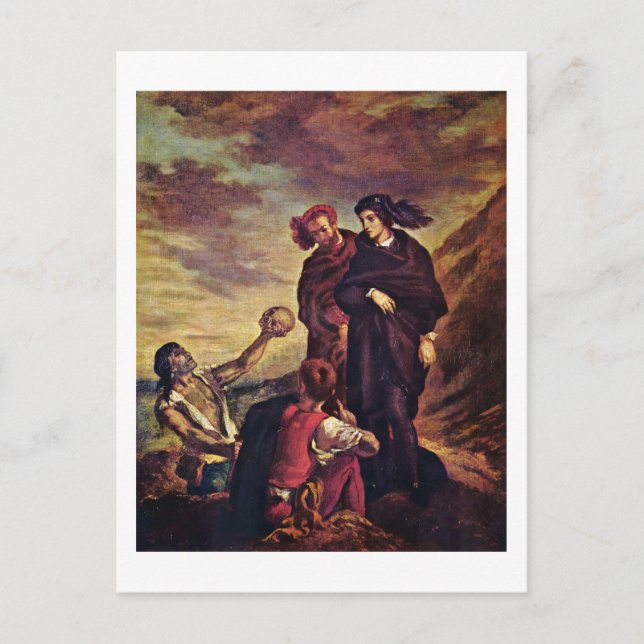 Cartão Postal Hamlet E Horatio No Cemitério (Frente)