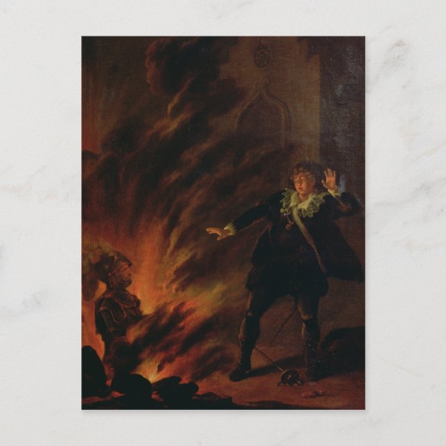 Cartão Postal Hamlet e o fantasma de seu pai (Frente)