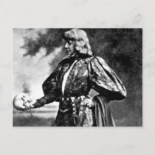 Cartão Postal hamlet william shakespeare sarah baird 1899 crânio