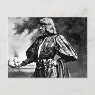 Cartão Postal hamlet william shakespeare sarah baird 1899 crânio