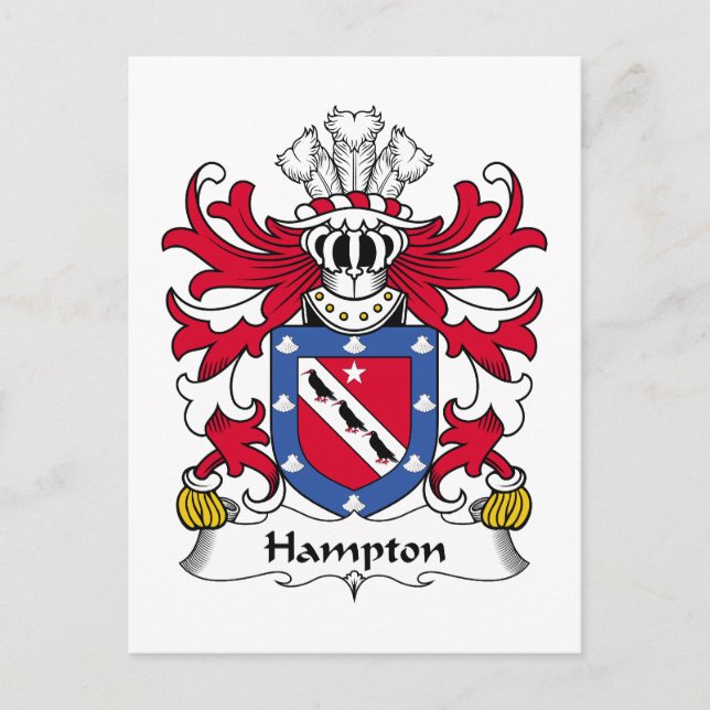 Cartão Postal Hampton Family Crest (Frente)