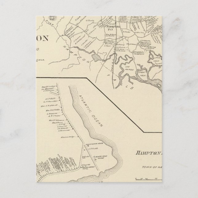 Cartão Postal Hampton, Praia de Hampton (Frente)