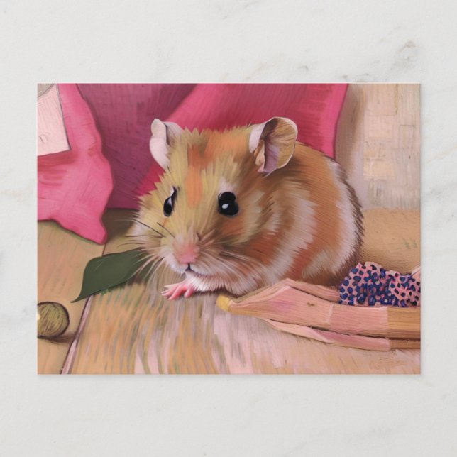 Cartão Postal Hamster Bonito (Frente)