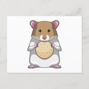 Cartão Postal Hamster com Biscuit