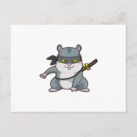 Hamster como Ninja nas artes marciais com espada