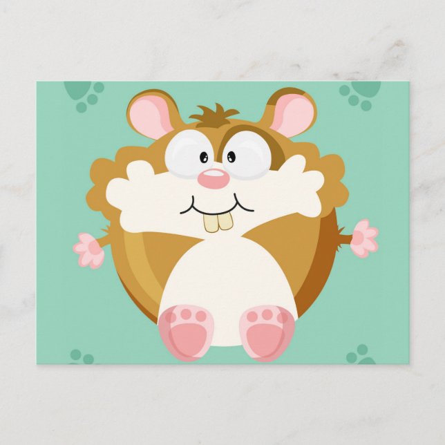 Cartão Postal Hamster do círculo bonito (Frente)