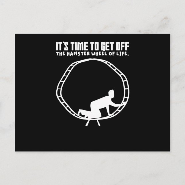 Cartão Postal Hamster Wheel Business Self Employment Hamsters (Frente)