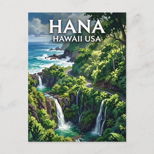 Cartão Postal Hana, Maui EUA (Frente)