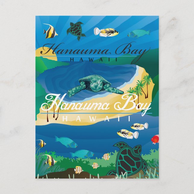 Cartão Postal Hanauma Bay Hawaii (Frente)
