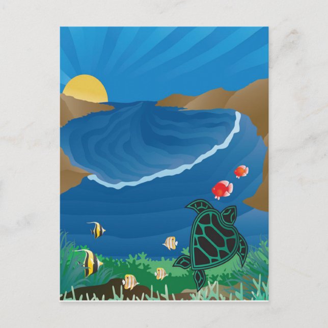 Cartão Postal Hanauma Bay Hawaii (Frente)