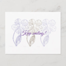 Cartão Postal Hand-Drawn Minimalist Flowers Postcard