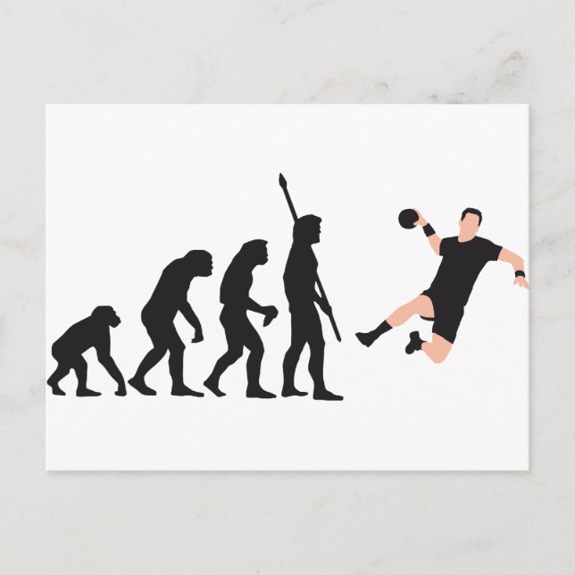 Cartão Postal handball de evolução (Frente)
