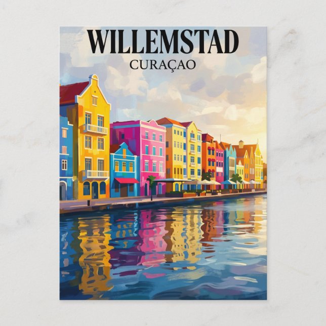 Cartão Postal Handelskade Curaçao (Frente)