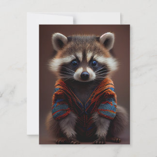 Cartão Postal Handsome Raccoon