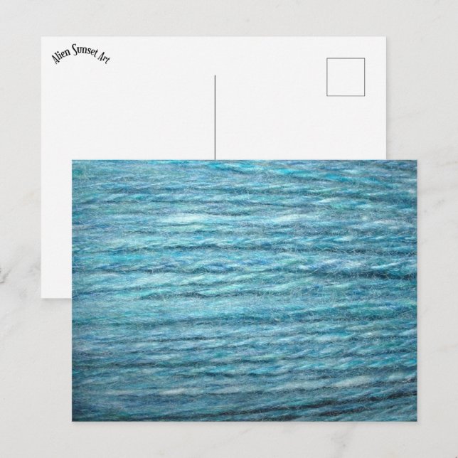 Cartão Postal handspun azul (Frente/Verso)