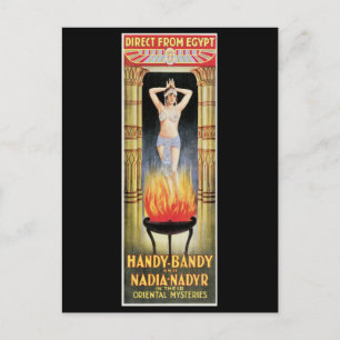 Cartão Postal Handy Bandy & Nadia Nadyr Vintage Magic Act