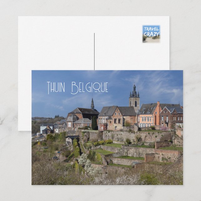 Cartão Postal Hanging Gardens of Thuin, Bélgica (Frente/Verso)