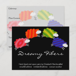 Cartão Postal Hangtag de Artista de Fibra Ovina Colorida