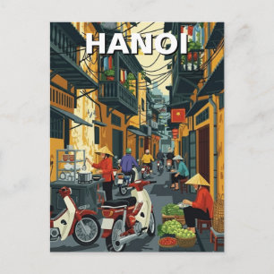 Cartão Postal Hanoi Viagem Beco Vietnam