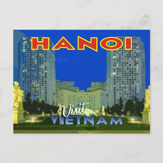 Cartão Postal Hanoi, Vietnã, cartão-postal da série Visite... (Frente)
