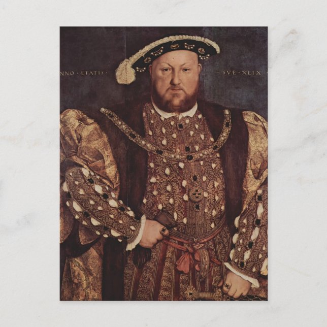 Cartão Postal Hans Holbein, o mais jovem retrato de Henrique VII (Frente)