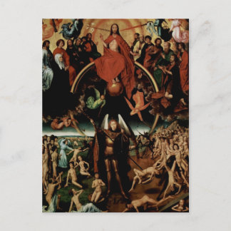 Cartão Postal Hans Memling-Last Acórdão com Archangel Michael