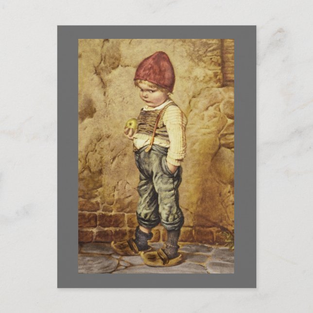 Cartão Postal Hansel com Maçã Ouro (Frente)