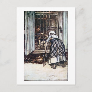 Cartão Postal Hansel Enjaulado pela Bruxa