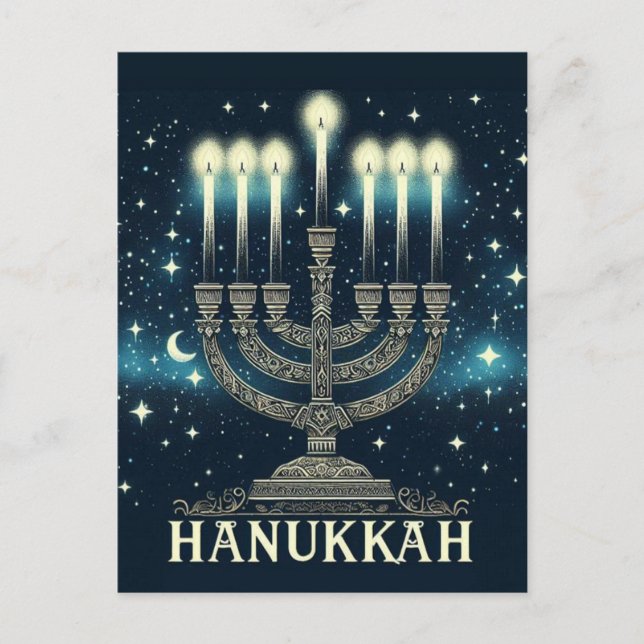Cartão Postal Hanukkah (Frente)