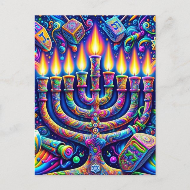 Cartão Postal Hanukkah (Frente)