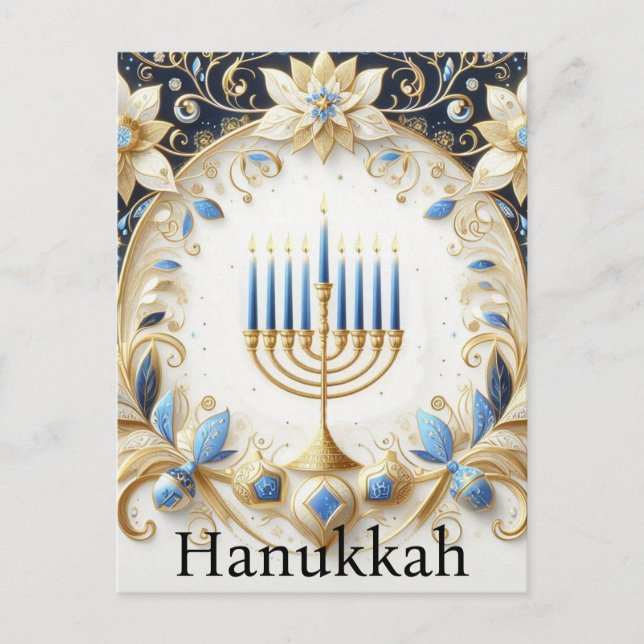 Cartão Postal Hanukkah (Frente)
