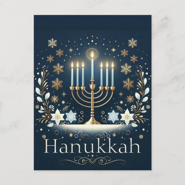 Cartão Postal Hanukkah (Frente)