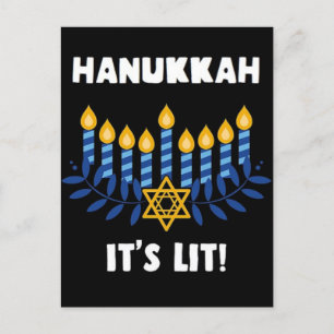 Cartão Postal Hanukkah: É Lit