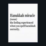Cartão Postal Hanukkah Miracle Engraçado Chanukah Definição Juda<br><div class="desc">Hanukkah,  judeu,  jew,  chanukah,  sonho,  presente,  aniversário,  natal,  natal,  menorah</div>