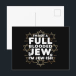 Cartão Postal Hanukkah Não Judeu de Sangue Total Chanukah Judaic<br><div class="desc">Hanukkah Não Judeu de Sangue Total Chanukah Judaico</div>