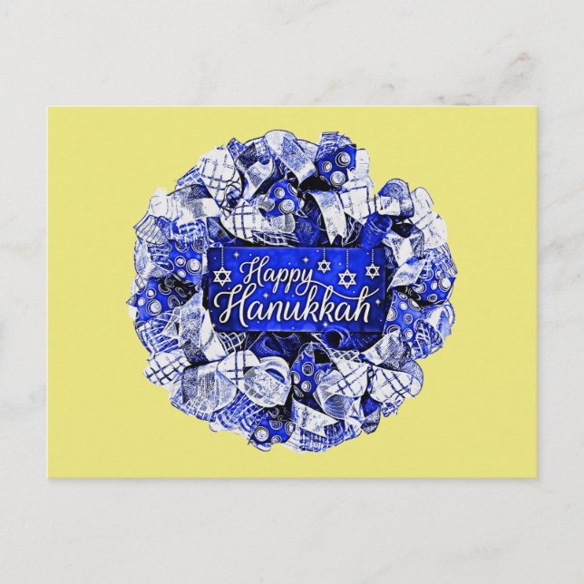 Cartão Postal Hanukkah Wreath (Frente)