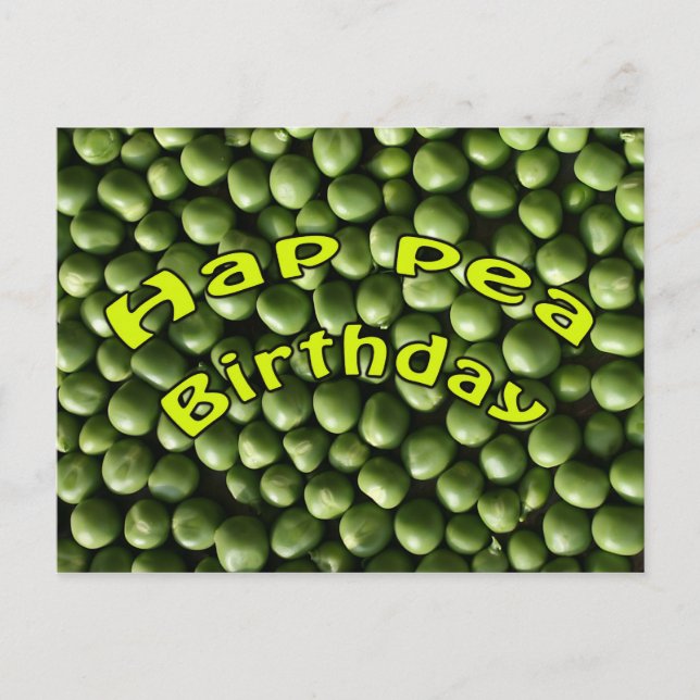 Cartão Postal Hap Pea Birthday (Frente)