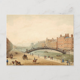 Cartão Postal Ha'penny Bridge, Dublin, Irlanda