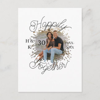 Cartão Postal happily TOGETHER COUPLE 30 ANNIVERSARY PHOTO YEAR 