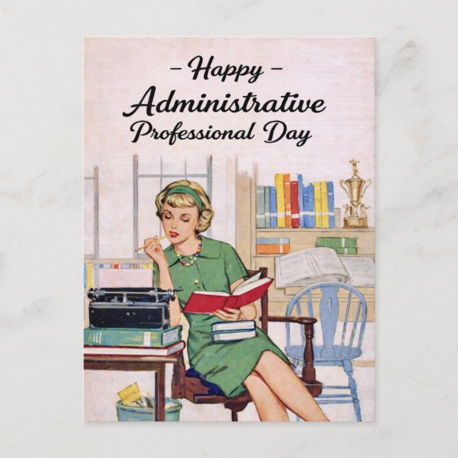 Cartão Postal Happy Administrative Professional Day  (Frente)