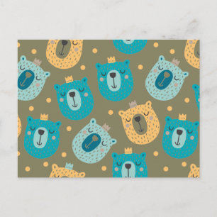 Cartão Postal Happy Bear Kings