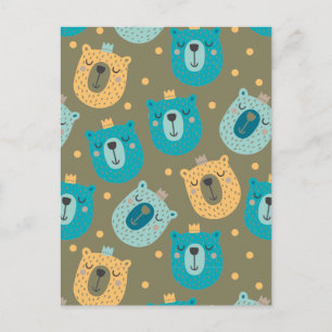 Cartão Postal Happy Bear Kings