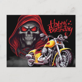 Cartão Postal Happy birthday! biker