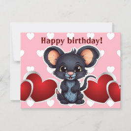 Cartão Postal Happy birthday! souris