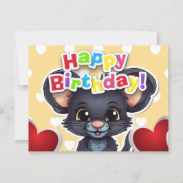 Cartão Postal Happy birthday! souris