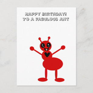 Cartão Postal Happy Birthday to a fabulous Ant