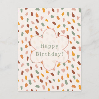 Cartão Postal Happy Colourful Happy Birthday Card.